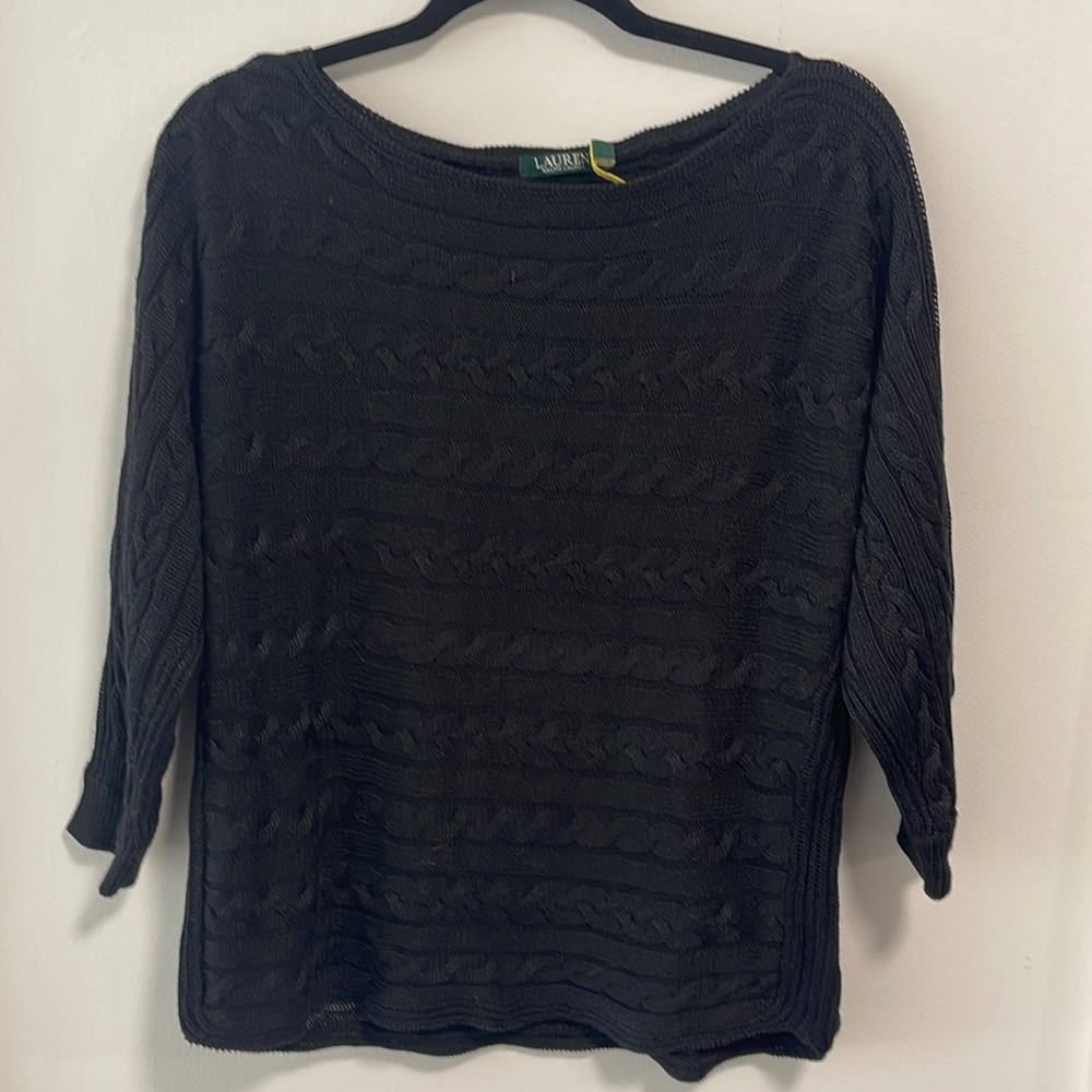 🖤 Black Cable Knit Lauren Ralph Lauren Sweater 🖤